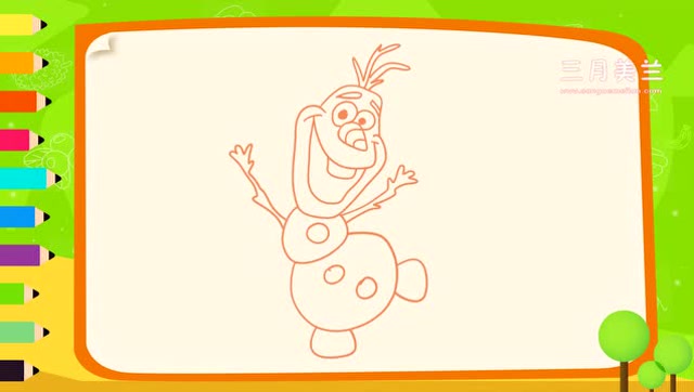 美兰简笔画之画卡通101雪宝简笔画教程如何画雪宝