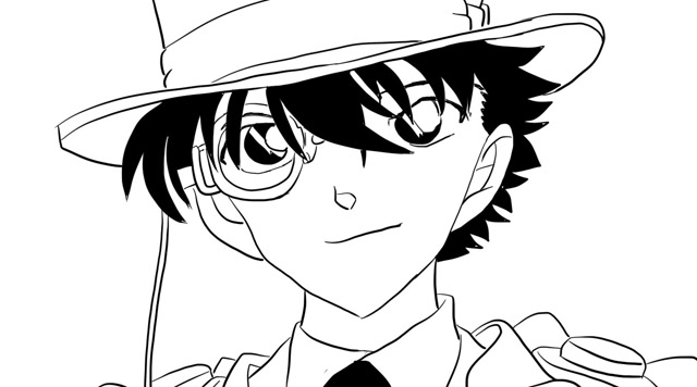 名侦探柯南之怪盗基德动漫简笔画