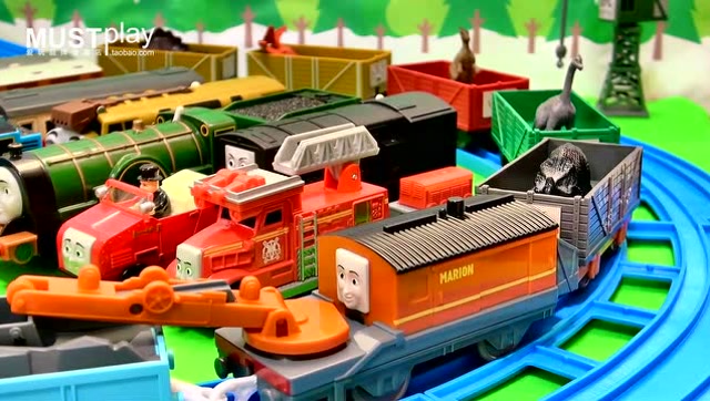 多美正版托马斯电动火车吊车加图尔玩具小火车