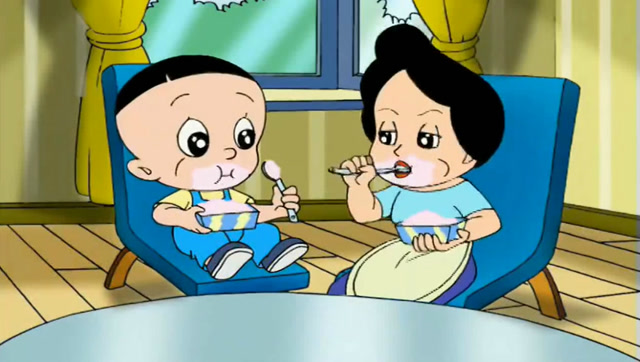 大头儿子:全家吃冰淇淋都长胖,大头儿子想出妙招,吃不胖冰淇淋