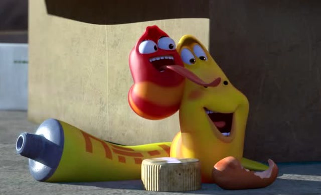 爆笑虫子第三季:小黄玩胶水和小红粘在一起,超级有爱啊.