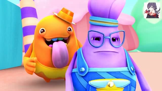 疯狂小糖动画片,泡泡哥和小糖还有布倒丁来到游乐场一起坐摩天轮