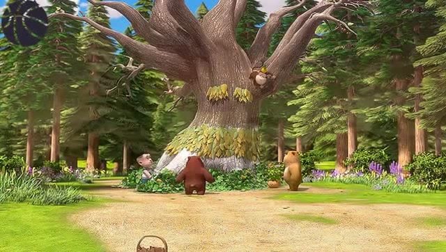 熊出没 :熊大,熊二,光头强在围着大树干什么呢?