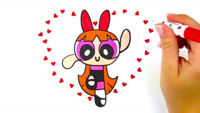 儿童简笔画教程 飞天小女警涂色 教孩子认识颜色