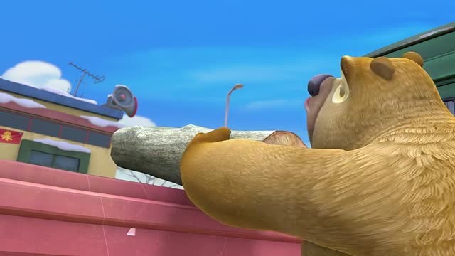 光头强运到火车上的木头都神奇的不见了,真奇怪