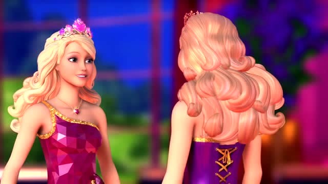 芭比之魅力公主学院: 德莱西被公主殿下加冕成皇室淑女.