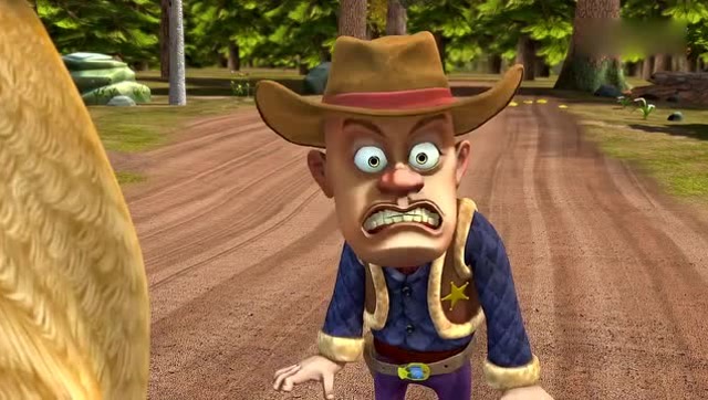 熊出没:牛仔光头强虽然没马,但烂摩托骑着也很快