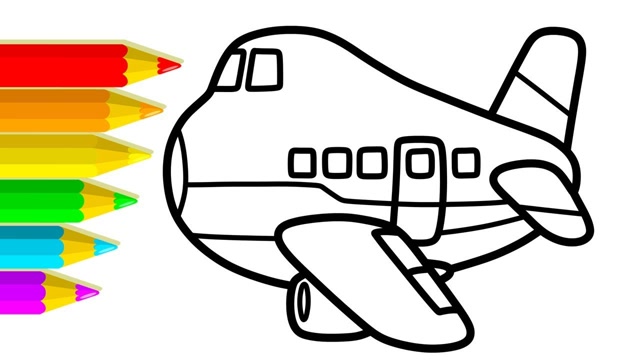 儿童简笔画漂亮的大飞机