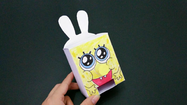 2分钟diy海绵宝宝扭蛋机,给小朋友能玩几天,国庆节创意手工折纸