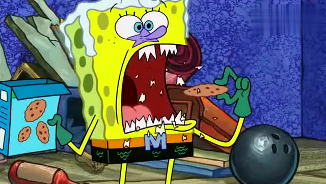 派大星海绵宝宝大战恶霸,什么武器全都用上了,给力啊!