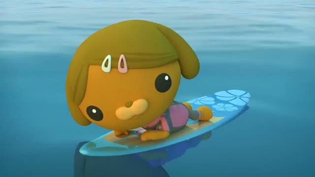 海底小纵队:达西西和冲浪蜗牛冲浪,遇到了从没玩过的大浪!