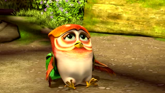 熊熊乐园 涂涂伤心的哭了,自己不会飞了熊妈妈回来了