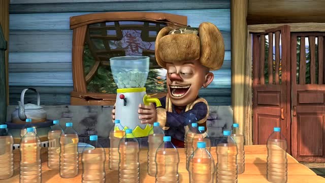 熊出没秋日团团转:光头强榨的果汁大卖,这是要发财的节奏啊