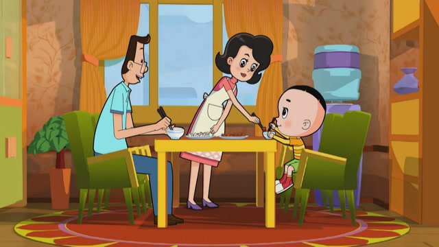 动画片:大头儿子问了围裙妈妈一个问题,人生是自己掌握吗