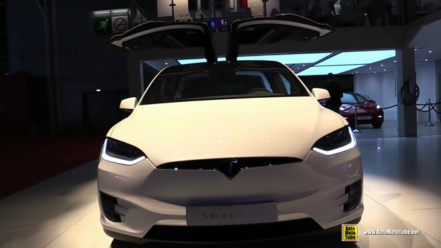 这对"翅膀"太酷了!2019 特斯拉model x p100d车展实拍