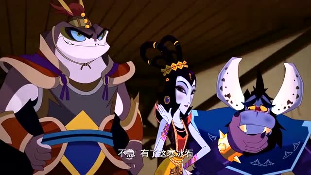 新葫芦兄弟:四娃不敌众多妖精,只好先走为快,寒冰石被妖精抢走