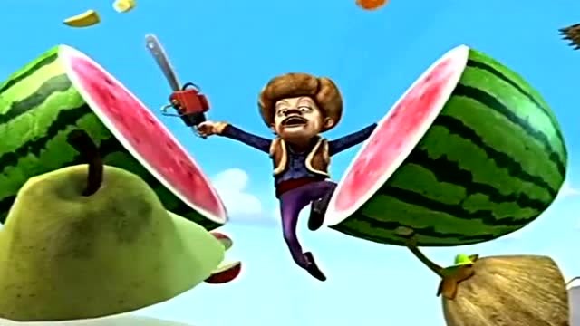 熊出没:光头强切水果,切到这个,的分清零