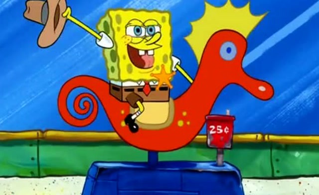 派大星驯服了一匹小海马,他太棒了!