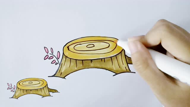 树桩的简笔画