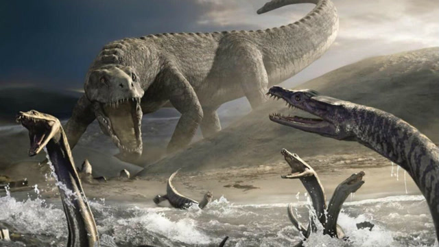 君王马奇莫鳄有多强悍?仅头骨就有1.6米长,连鲸龙都被它咬过