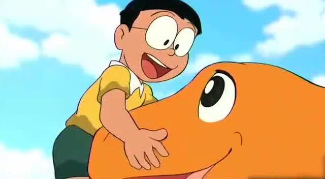 哆啦a梦就在大雄沮丧的时候在海面上发现了皮助