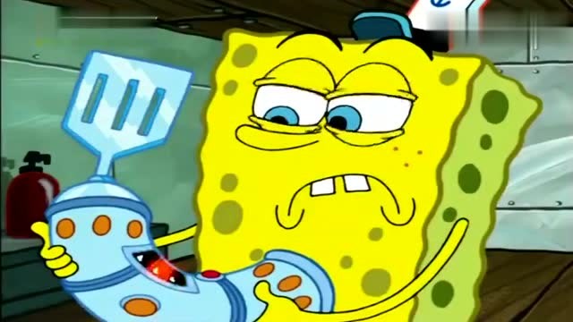 全身光溜溜的海绵宝宝还要被蟹老板骂