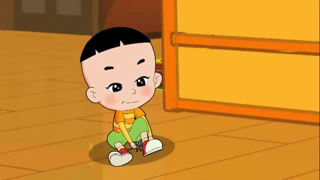 大头儿子不想去上学,找各种事由拖延时间