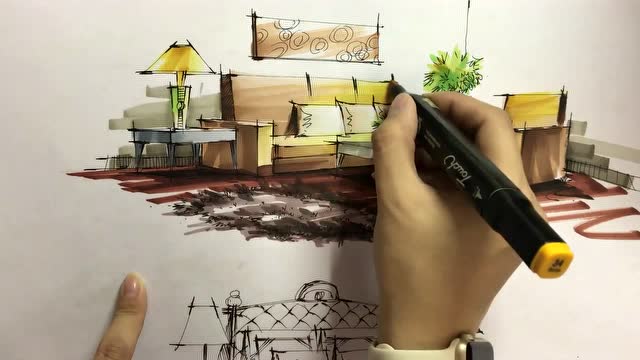 家具组合体沙发桌椅上色