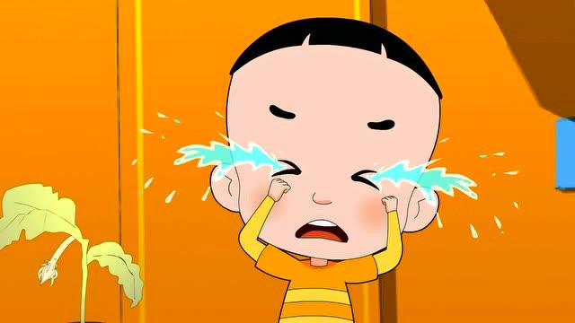 小花枯萎了,大头儿子以为花生病了大哭了起来