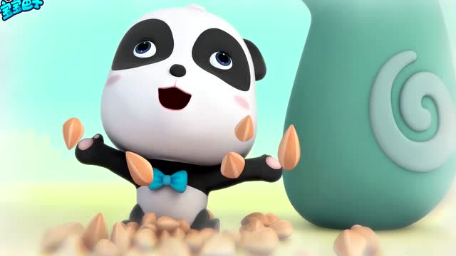 宝宝巴士熊猫奇奇:奇奇做梦把葵花籽会长出来很多很多的葵花籽呢