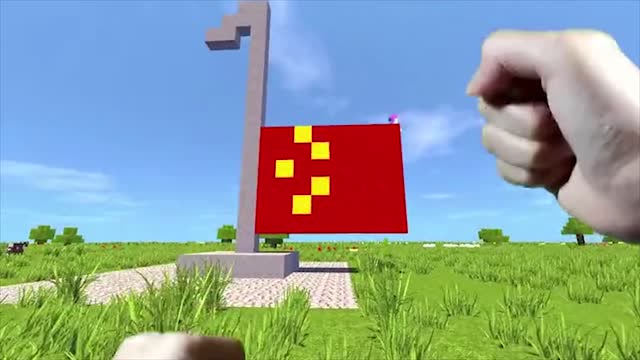 我的世界真人版 2019新年升国旗