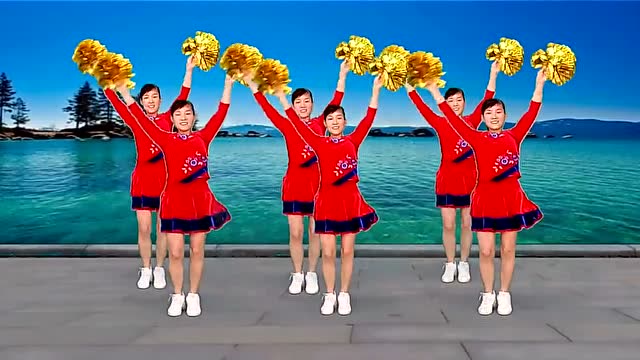 广场舞《中国歌最美》队形花球舞,舞步整齐大气,好听好看