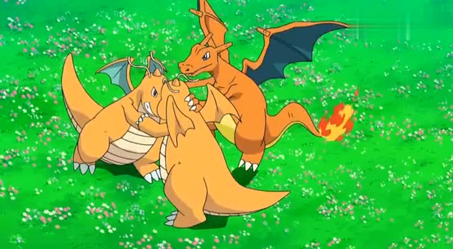 神奇宝贝两只快龙打架的原因竟是这样,为何喷火龙不予理睬