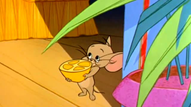 猫和老鼠,杰瑞当着汤姆的面吃柠檬,简直酸到怀疑人生