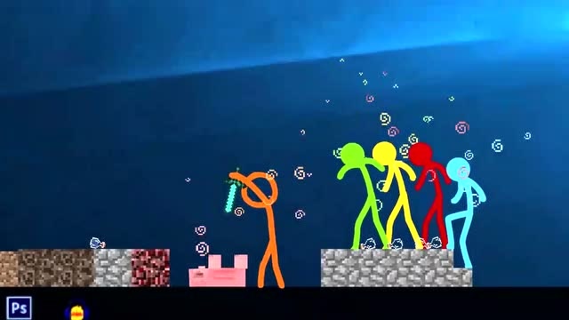 我的世界:win10版桌面火柴人大战4,让人变强大的药水