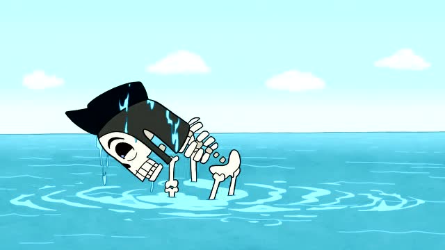 部落冲突:建筑工人飞到了海里,遇见了掉进海里的炸弹人