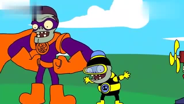 植物大战僵尸,双方打得不可开交,僵尸发射绿色毒气