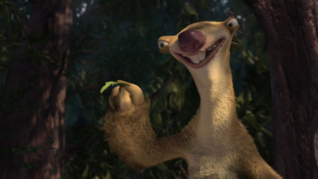 树獭希德饥渴难耐,捡起路边树叶就舔,结果马上就变得惨不忍睹