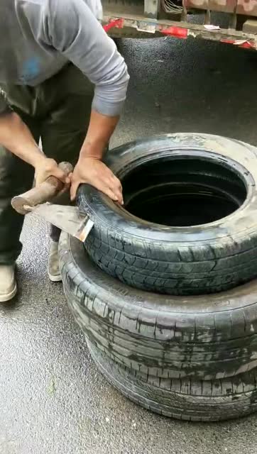 手工割轮胎的人才