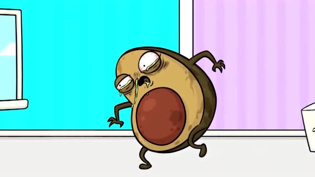 鳄梨动画:鳄梨先生生病,整个人都变色了