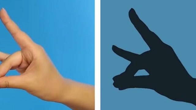 手指投影简单图片