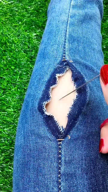 小腿太肥,把裤子撑破了怎么办?这样缝还会不会开呢?