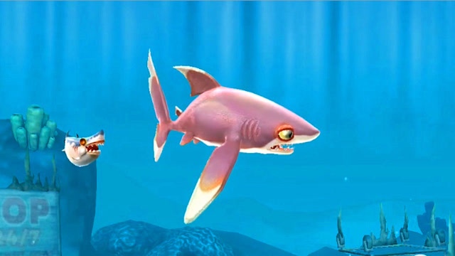 饥饿鲨世界:萌萌的白顶礁鲨打不过灯笼鱼?