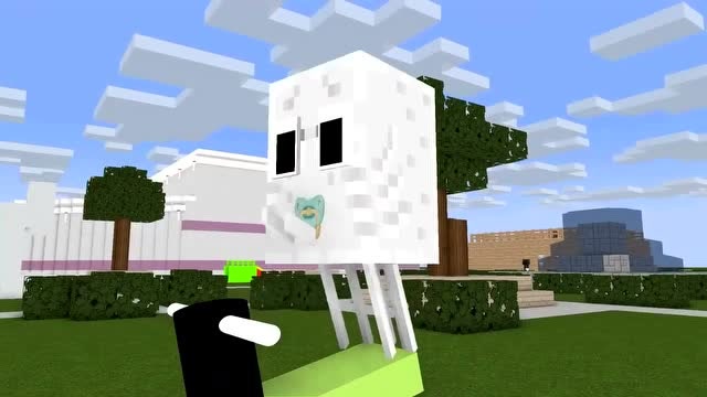 minecraft动画《him幼儿园》,him与学生宝宝形态太可爱!