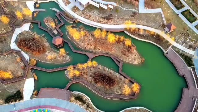 航拍:盐山千童公园(2020年3月15日下午)