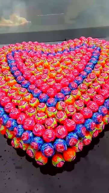 婚车上不用鲜花摆心, 而是用的棒棒糖