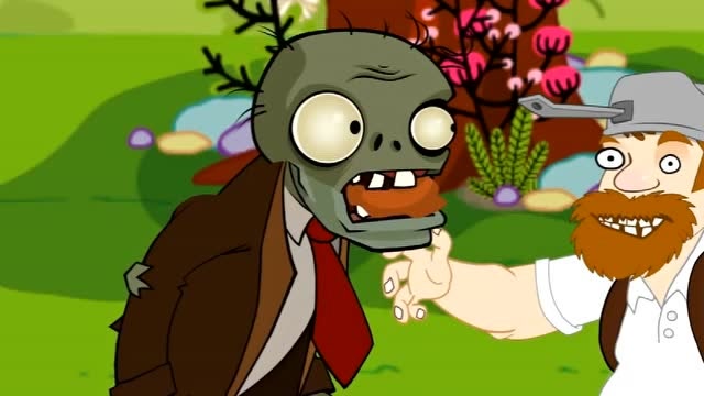 植物大战僵尸:戴夫把便便放到了僵尸的嘴里