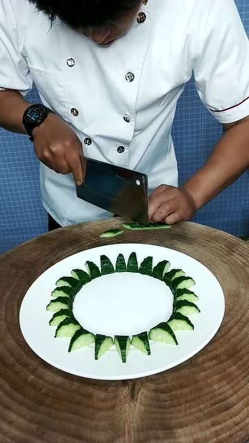 黄瓜最基本刀工手法!简单易学!