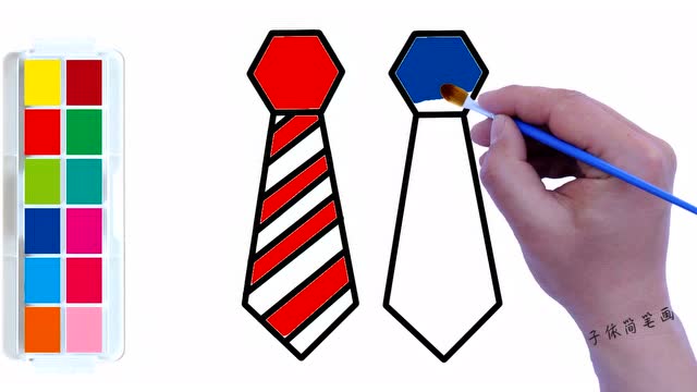 领带怎么画简单又漂亮图片