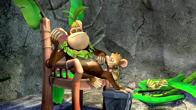 面对小猴子毛毛的热情,吉吉国王有口难拒